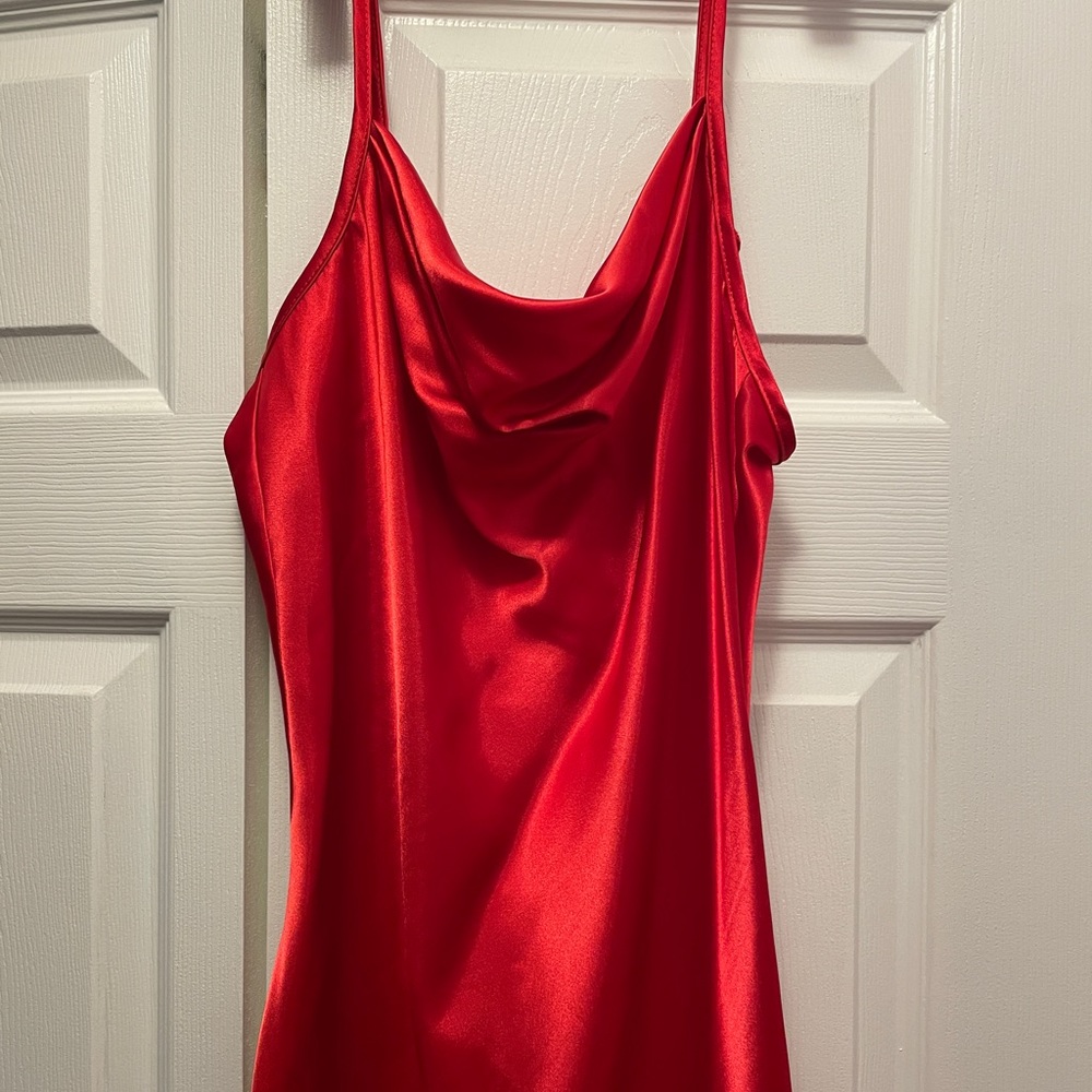 Red short dress